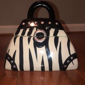 Zebra Purse Cookie Jar